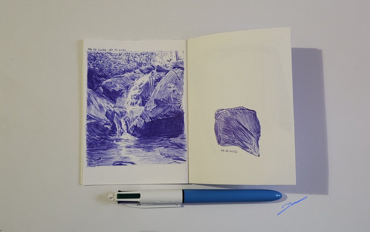 Trying out ballpoint drawing