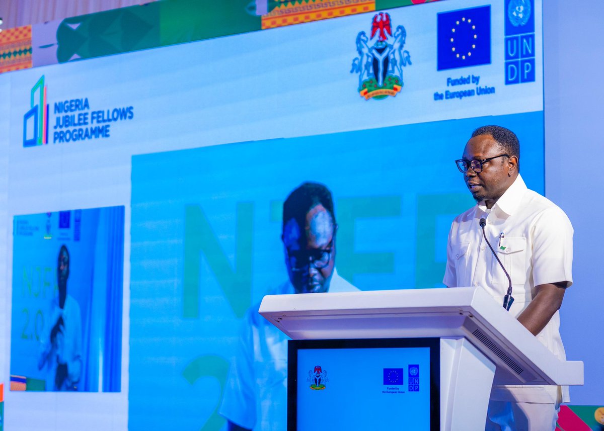 ayowisdom_'s tweet image. Earlier today, I delivered a Goodwill Message at the official flag-off of the Nigeria Jubilee Fellows Programme (NJFP) 2.0, graciously led by His Excellency, the Vice President of the Federal Republic of Nigeria, Senator Kashim Shettima, GCON.

This milestone represents another…