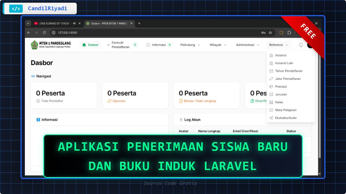candil_kuya's tweet image. Source Code Aplikasi Penerimaan Siswa Baru dan Buku Induk Berbasis Website - SOURCE CODE GRATIS
#candilcode #candilkuya #sourcecode