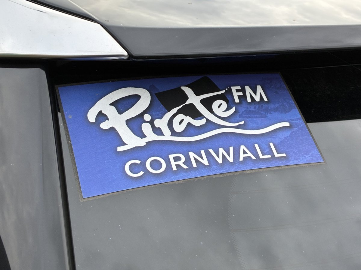 RadioMerch's tweet photo. Spotted in the wild: this cracking Pirate FM sticker is a little far from home, spotted on a car in Derby!
#radiomerch #stickerspotter #piratefm #cornwall https://t.co/MZUihlK5zS
