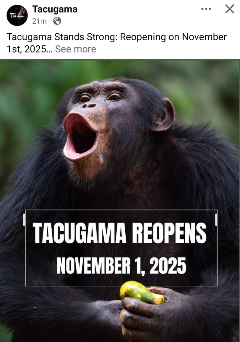 #Tacugama reopens on November 1st.
#sierraleone