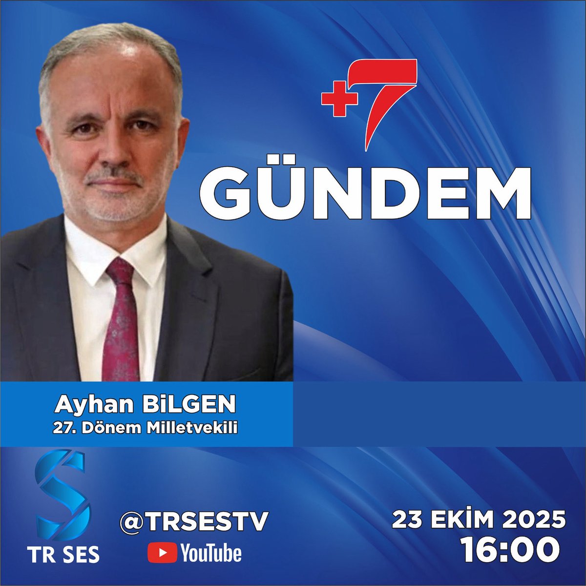 TrSesTv's tweet photo. Ayhan Bilgen ile +7 gündem 23 Ekim günü saat 16.00’da YouTube TR ses TV kanalında sizlerle olacak.
@ayhanbilgen
#gündem #ayhanbilgen #gündemözel #program #tvprogramı #trsestv https://t.co/f0Y9bx81KK