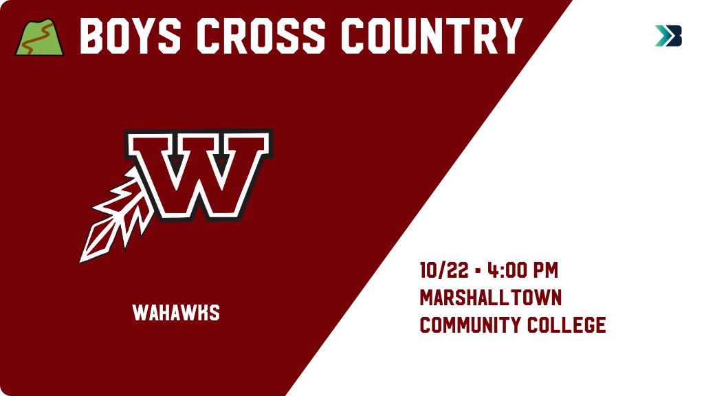 Boys Cross Country (Varsity) Meet Day! - Check out the event preview for the Waterloo West Wahawks. It starts at 4:00 PM and is at Marshalltown Community College. gobound.com/ia/ihsaa/boysc…