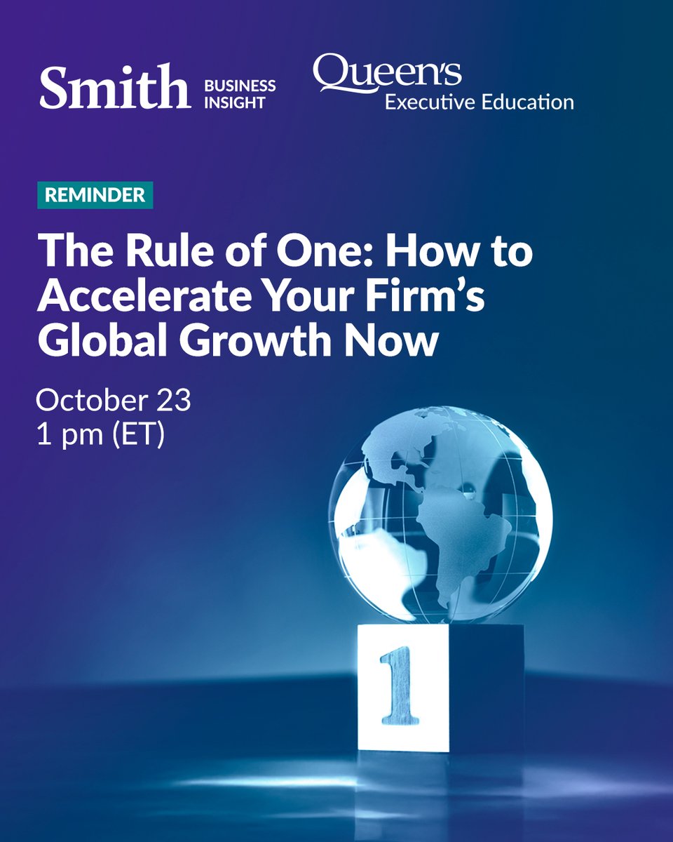 Rapid global changes are creating uncertainty for #CanadianBusinesses and professionals alike. Whether you lead a team, manage operations or advise clients, adapting to shifting markets is now essential.

Tomorrow at 1 pm, don't miss #Global business #Strategy expert Michael