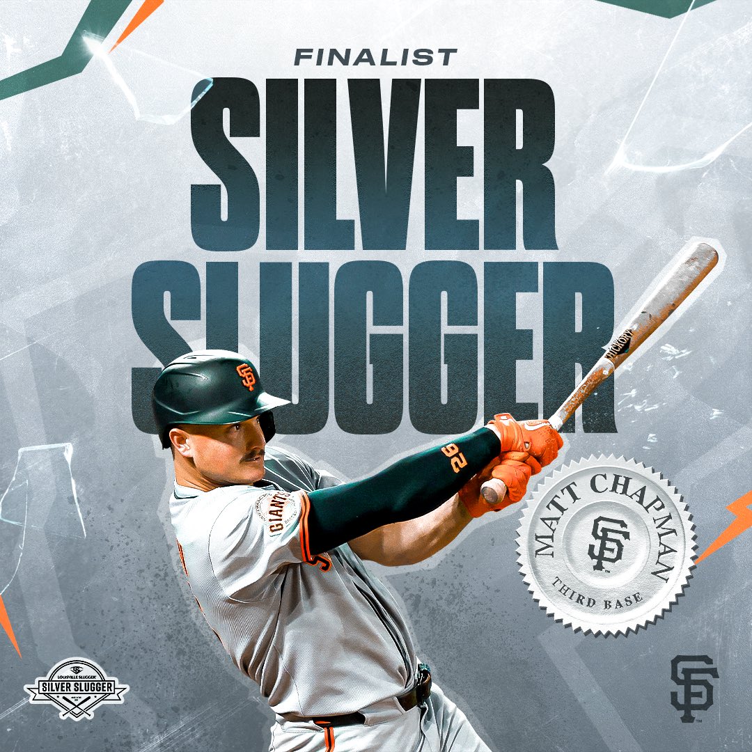 SFGiants's tweet image. Matt Chapman has been named a finalist for the 2025 Silver Slugger Award!