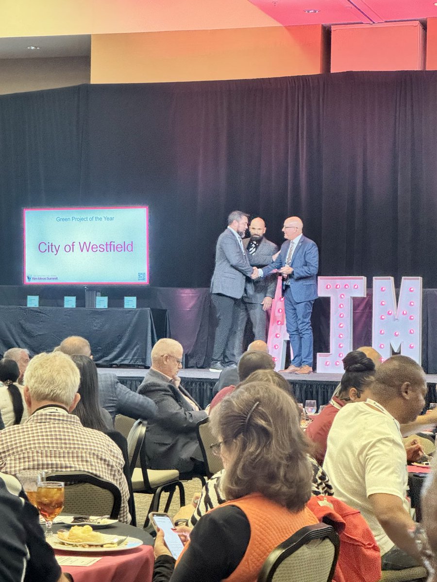 Congratulations to the City of Westfield for winning the <a href="/AimIndiana/">Aim</a> Green Project of the Year for the Simon Moon Park! #AIM2025