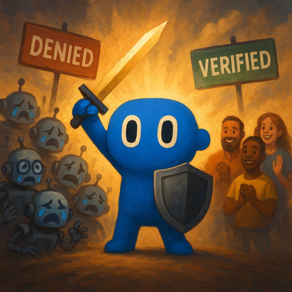 sgutsirhc's tweet image. Did you know that over 40% of web traffic today comes from bots — not humans?
That means nearly half of what you see online isn’t real.
@billions_ntwk is changing that.
By verifying real people, we’re building a digital world that actually reflects human voices — not automated…
