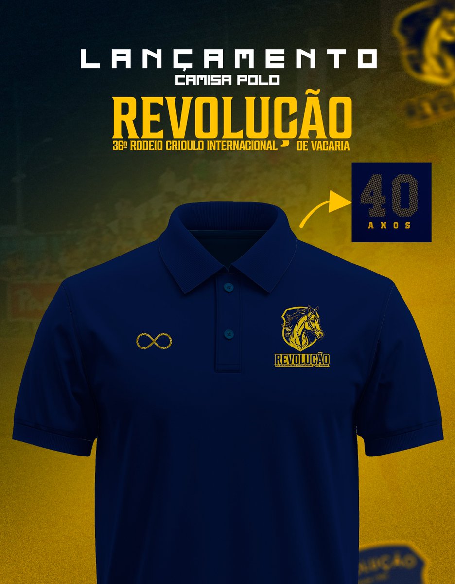 O Rodeio da Vacaria tá chegando, e a Revo já tá se pilchando! 🧉 

🇺🇦 Em 2026 celebramos quatro décadas de amizade, conquistas e tradição. 🇺🇦
E esse lançamento marca o início das comemorações dos 40 anos de história dessa equipe que tanto nos orgulha! 🙌