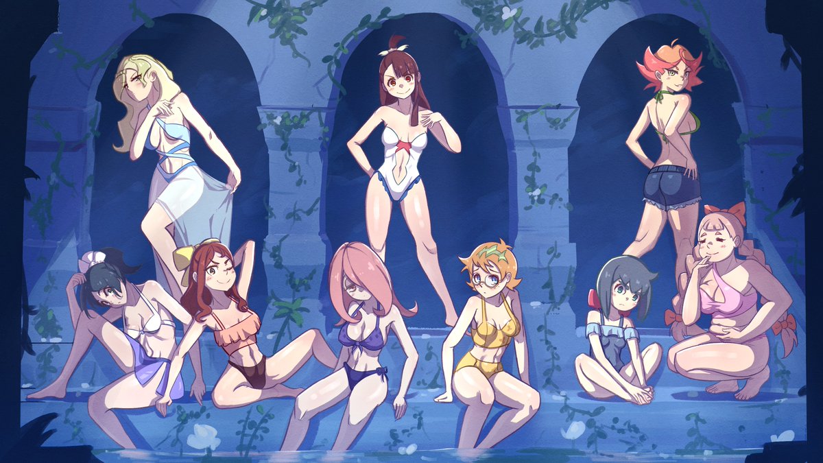 madabauillust's tweet image. Pool party request from @Erick_Tosb, the other winner for silly Akk! #LWA_jp