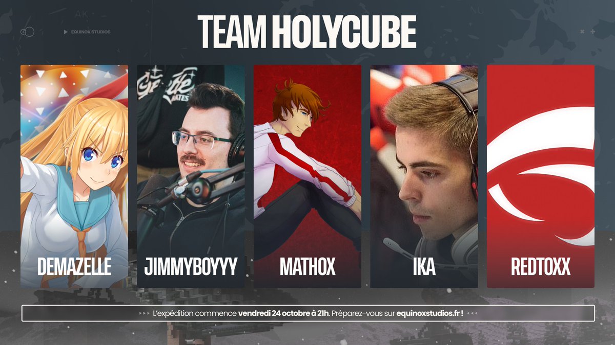 Le speedrun de la base militaire commence. Bienvenue team HOLYCUBE 🍂🫶🏽

— <a href="/Math0X/">MathoX</a>
— <a href="/JimmyBoyyy_/">JIM</a>
— <a href="/RedToxx/">RedToxx</a>
— <a href="/Ika_vg/">Ika</a>
— <a href="/demaZelle_/">Dema ~ Amandine</a>
