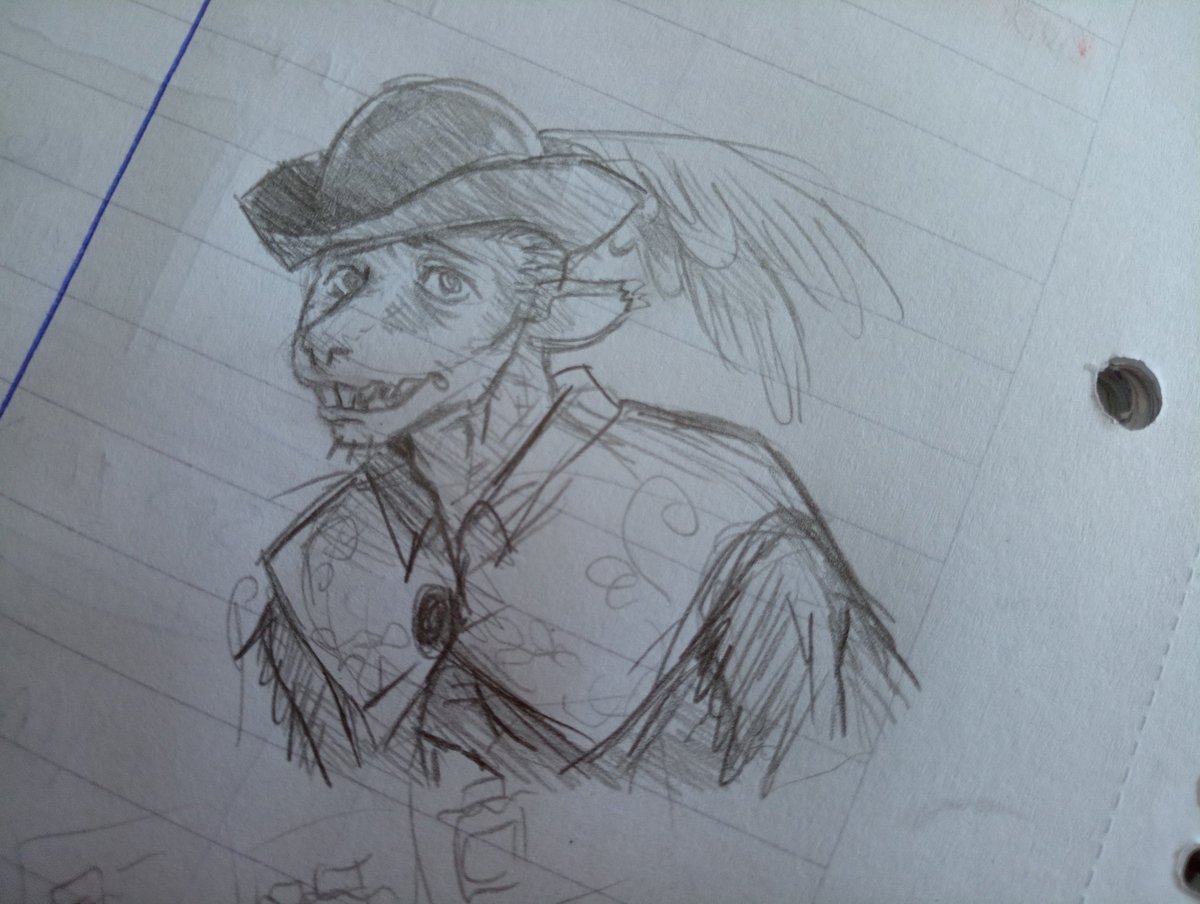 A drawing of Boc I made on Monday during a class.
He looks so worried xP