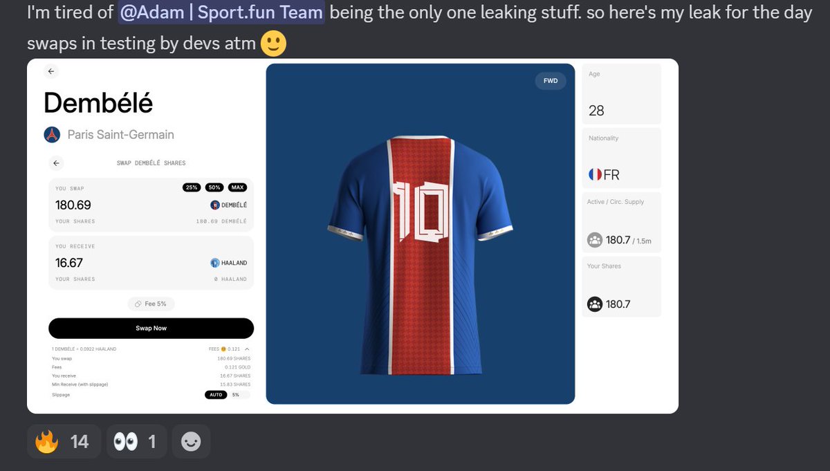 Here's @Rykz_jpeg with the leak that blows away anything <a href="/AdamFDF_/">Adam</a> has said so far.

The ability to swap players for a reduced fee benefits the loyal players immensely.

Knowing this dev team, if its in testing now then it won't be long before its live. 👏