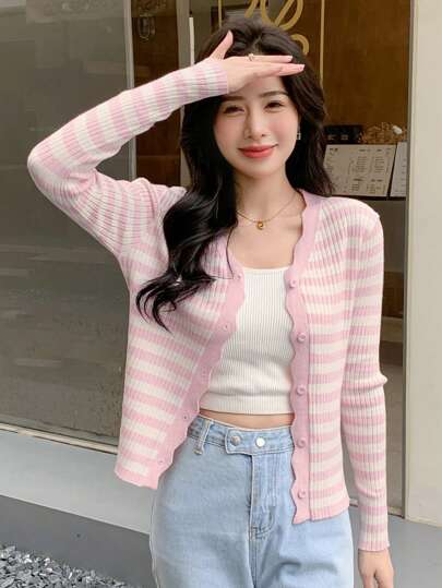 aixshiru's tweet photo. pink and white stripe 🎀
https://t.co/B6mCCvJPoK
knitted multi color cardigan 🎀 
https://t.co/S7FkQrT2f0 https://t.co/W6S8r7yWS2