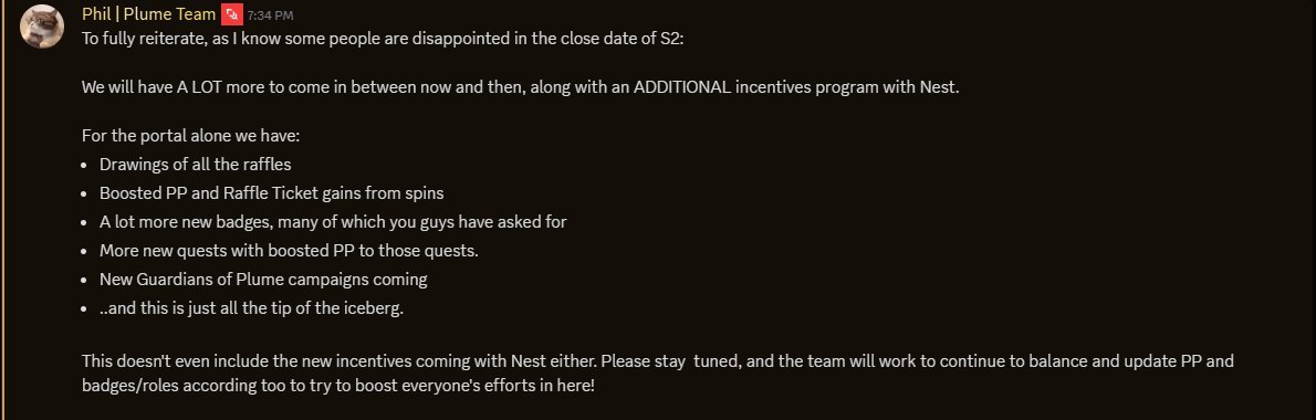 italoadriano666's tweet photo. 🪶 What's New at Plume 🪶

- Lots of new things are coming, we hope it will be good for the community.

- Season 2 is scheduled to end in Q1 2026 💥

#PlumeNetwork @plumenetwork @PlumeinBR $PLUME https://t.co/UoCQdvSxYB
