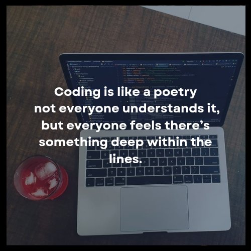 Saud_Code's tweet image. Coding is like a poetry
not everyone understands it,
but everyone feels there’s something deep within the lines.
#programmer #tech #Coding #macbook #vscode #poetry