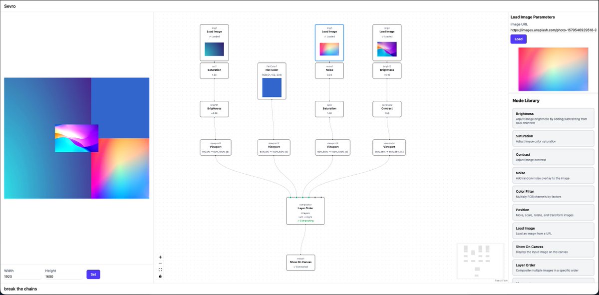 SimonHarrisCo's tweet image. I am building a node based image editor.
The goal is to eventually have a fully procedural pipeline for graphic design.
It's a long way to go but its a start.
built with @threejs and @xyflowdev