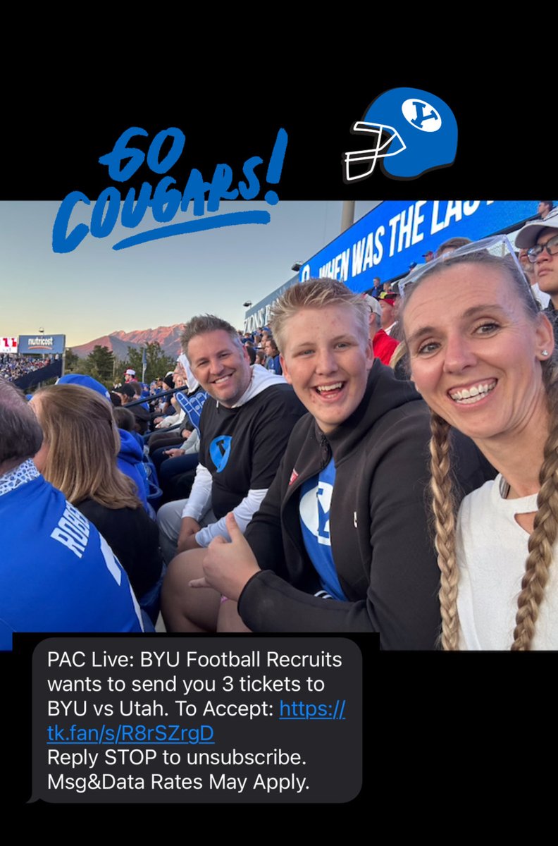 Jackson Chadwick (@jax_chadwick) on Twitter photo Had an amazing time at the BYU vs. Utah game this weekend as one of the invited recruits! Big thanks to <a href="/BYUfootball/">BYU FOOTBALL</a> and <a href="/BYUFBRecruiting/">BYU Football Recruiting</a> <a href="/anniebarham_/">Annie Barham</a> for the opportunity. Shoutout to my parents for always pushing me to be my best, and to my coaches <a href="/Kanai_Eldredge/">Kanai Eldredge</a> and <a href="/BIGHUNS/">Micah Hunsaker</a> Had an amazing time at the BYU vs. Utah game this weekend as one of the invited recruits! Big thanks to <a href="/BYUfootball/">BYU FOOTBALL</a> and <a href="/BYUFBRecruiting/">BYU Football Recruiting</a> <a href="/anniebarham_/">Annie Barham</a> for the opportunity. Shoutout to my parents for always pushing me to be my best, and to my coaches <a href="/Kanai_Eldredge/">Kanai Eldredge</a> and <a href="/BIGHUNS/">Micah Hunsaker</a>