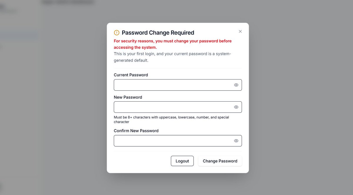 n3stxdev's tweet photo. #LUD25 Today, I implemented a mandatory password change on first login for security with default system passwords. Also created a guidelines page for admins to set up the SMS app for their school. #LearningUtsav2025 #FestivalOfLearning #microservices @learning_utsav https://t.co/xHExOMOfir
