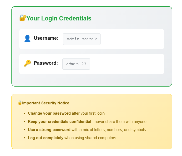 n3stxdev's tweet photo. #LUD25 Today, I implemented a mandatory password change on first login for security with default system passwords. Also created a guidelines page for admins to set up the SMS app for their school. #LearningUtsav2025 #FestivalOfLearning #microservices @learning_utsav https://t.co/xHExOMOfir