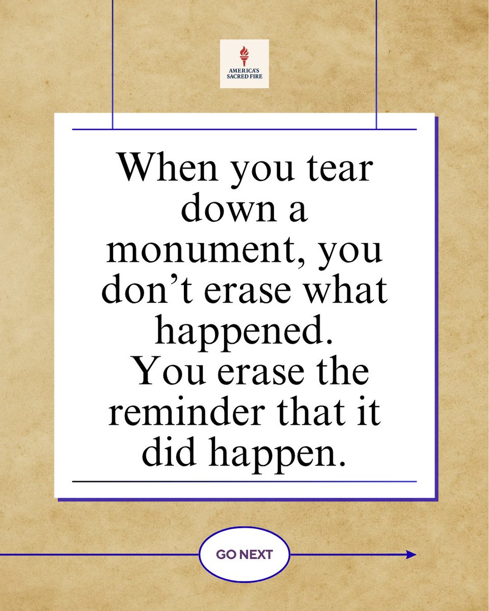 sacredfireUSA's tweet image. 🔥 Liberty Lesson: Erasing history erases accountability.

📖 Read the full essay: Tearing Down Statues Won’t Erase the Truth → americassacredfire.substack.com

#LibertyLesson #FaithAndFreedom #TruthMatters #ASFEssay #LibertyLives