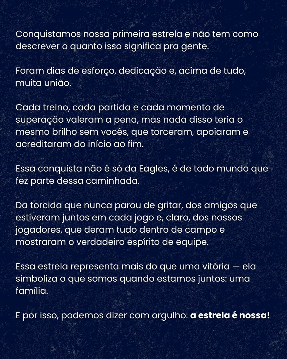 UFGEagles's tweet image. SOMOS CAMPEÕES NACIONAIS!! 🏆🇧🇷

1º lugar na Copa Aliança (Valorant) e nossa primeira estrela pra conta! Valeu a todo mundo que torceu e fez parte dessa conquista! 🦅💙