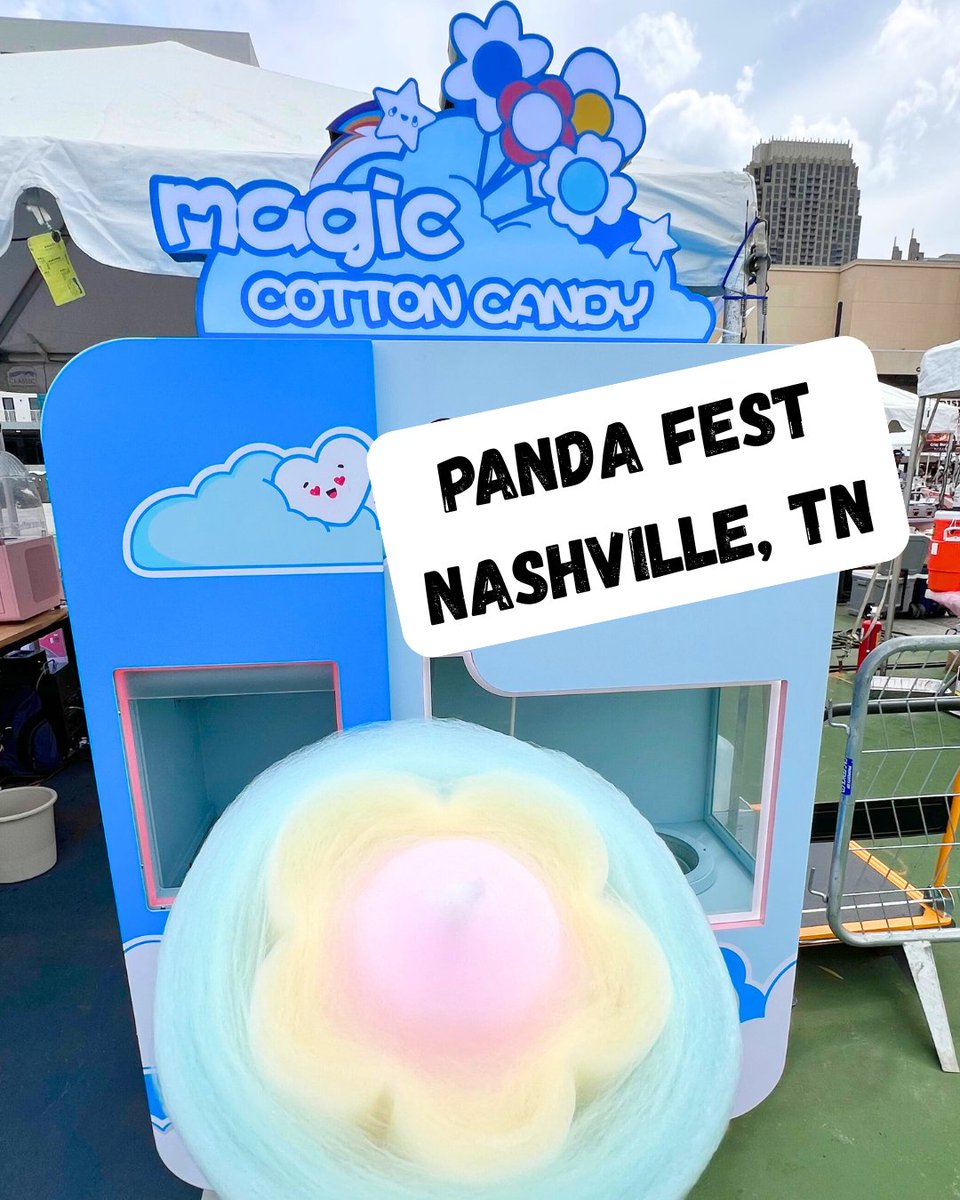 Magics_Group's tweet image. Nashville, we’re coming to #PandaFest! 🎉 Visit The Magics Group at Booth #313 for fresh, fluffy Magic Cotton Candy 🍭✨ Interested in owning a machine? Talk to us on-site! Can’t make it? Call 404-988-4811 or visit magicsgroup.com 💫 #Nashville