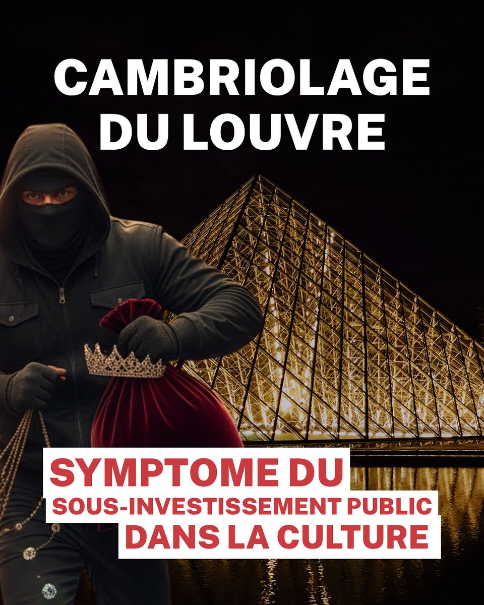 Pendant ce temps là, <a href="/datirachida/">Rachida Dati ن</a> est plus occupée par ses propres bijoux que ceux du patrimoine de la France. 

Ce cambriolage aurait pu être évité si les fonds publics nécessaires avaient été apportés à la Culture.