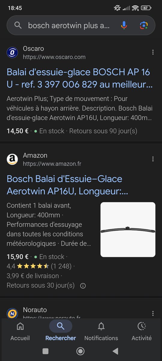 DylanJoujou's tweet photo. @Carglass_France soit il faut arrêter de prendre les gens pour des cons soit vous devriez changer de fournisseurs...

Balais @BoschFrance à -50% avec un prix unitaire 50% plus cher que ce que l'on peut trouver ailleurs.

1 fois, pas 2...

#arnaque #balais #essuieglace #bosch https://t.co/tgmswJmKvT