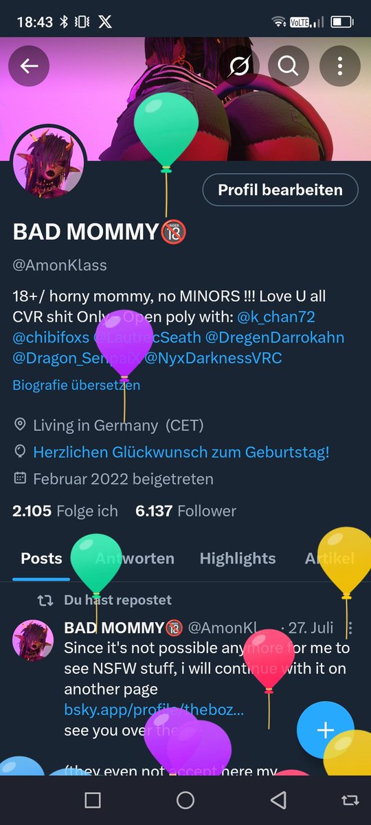 AmonKlass's tweet photo. Oh No
Oh No
Ballooooooons
(Sadly Not Feeling IT. Low Motivation do content for you all,
Stressed, alot private Problems...)
I Feel old and stressed Guys, please BE Patienten with Mama
I plan to bomb you all soon AS possible with new stuff
#LoveYouAll #LowMotivation https://t.co/PKE8sCJL2O