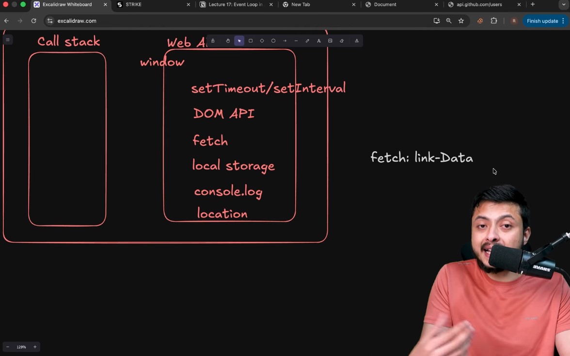 vickychauhan_01's tweet image. 🚀 Day 32 of my #CodingChallenge with #CoderArmyDefence
Explored how #JavaScript handles async tasks using the Event Loop 🔁
Learned about Web APIs, Microtask & Callback Queues, fetch() & Promises ⚡
#100DaysOfCode #WebDev #AsyncJS