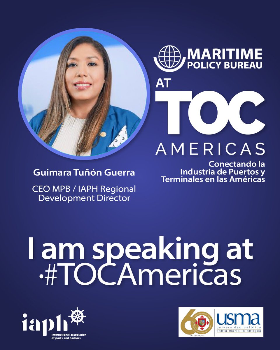 MPolicyBureau's tweet image. Hoy, tenemos el honor de destacar la intervención de nuestra CEO, Guimara Tuñón Guerra, también Directora de Desarrollo Regional de IAPH en el #TOCAmericas