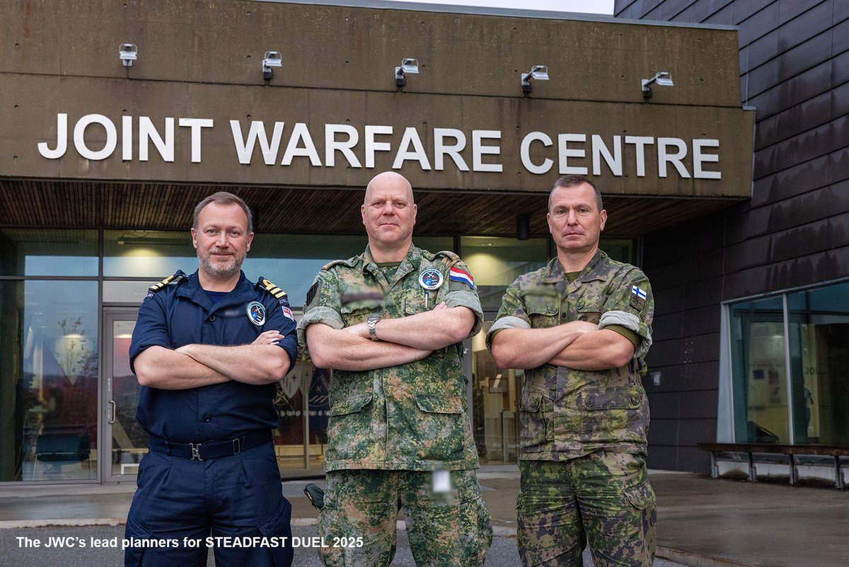 NATO_JWC's tweet photo. STEADFAST DUEL 2025 ⚔️ ⚡

⚔️ @NATO's first Article 5 exercise with all 32 member states
⚔️ First operational-level exercise to simultaneously train #NATO’s three joint force commands (Brunssum, Naples, and Norfolk)
⚔️ The first STEADFAST-series exercise to test a 24/7 battle rhythm

"STEADFAST DUEL 2025 is a very realistic #multidomain exercise for the #warfighter, executed in a simulated environment to strengthen our collective #deterrence and #defence. It will integrate real-world regional planning and cutting-edge #technologies."

- Major General Ruprecht von Butler, Commander @NATO_JWC 

Read more ➡️ https://t.co/flKwYZQy7l

#WeAreNATO #TrainToWin #StrongerTogether #STDU25 #steadfastduel25