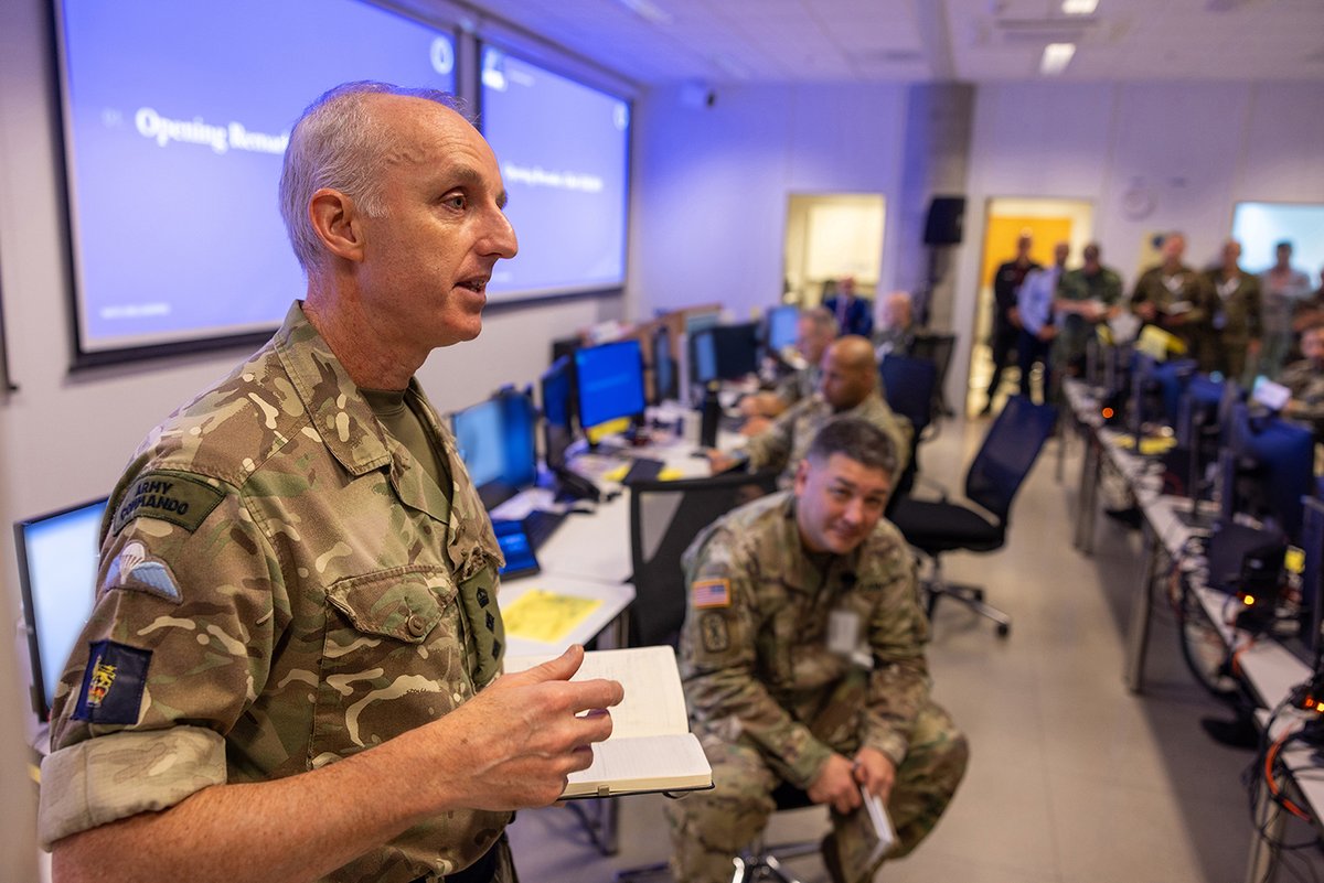 NATO_JWC's tweet photo. STEADFAST DUEL 2025 ⚔️ ⚡

⚔️ @NATO's first Article 5 exercise with all 32 member states
⚔️ First operational-level exercise to simultaneously train #NATO’s three joint force commands (Brunssum, Naples, and Norfolk)
⚔️ The first STEADFAST-series exercise to test a 24/7 battle rhythm

"STEADFAST DUEL 2025 is a very realistic #multidomain exercise for the #warfighter, executed in a simulated environment to strengthen our collective #deterrence and #defence. It will integrate real-world regional planning and cutting-edge #technologies."

- Major General Ruprecht von Butler, Commander @NATO_JWC 

Read more ➡️ https://t.co/flKwYZQy7l

#WeAreNATO #TrainToWin #StrongerTogether #STDU25 #steadfastduel25