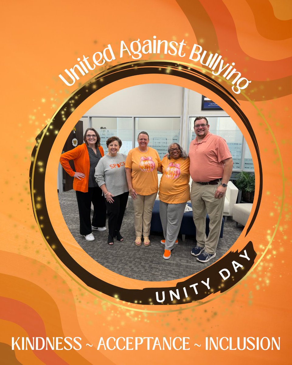 LoriMaugans's tweet photo. Standing together for #UnityDay!
🧡KINDNESS
🧡ACCEPTANCE
🧡INCLUSION
#NoBullying #UNITYeveryday https://t.co/8gn5DQAf5m