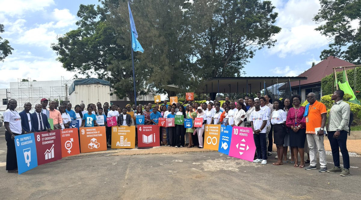 🌍Lancé aujourd’hui, le Réseau national des jeunes pour les #ODD réunit une centaine de jeunes leaders engagés pour une 🇨🇮 durable et inclusive. 

Des jeunes syndicalistes et journalistes, appuyés par <a href="/OITAbidjan/">OIT Abidjan</a>, présents à cette initiative. ✨

#Youth4SDGs #UN80 #Agenda2030