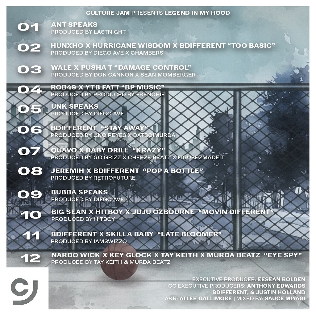 ModernNotoriety's tweet photo. ANTHONY EDWARDS x CULTURE JAM
'LEGEND IN MY HOOD'
COMPILATION ALBUM

THIS FRIDAY 🚨

FEATURING:
👤 PUSHA T
👤 WALE
👤 BIG SEAN
👤 QUAVO
👤 JEREMIH
👤 BDIFFERENT
&amp; MANY MORE https://t.co/7quDcXqAiC