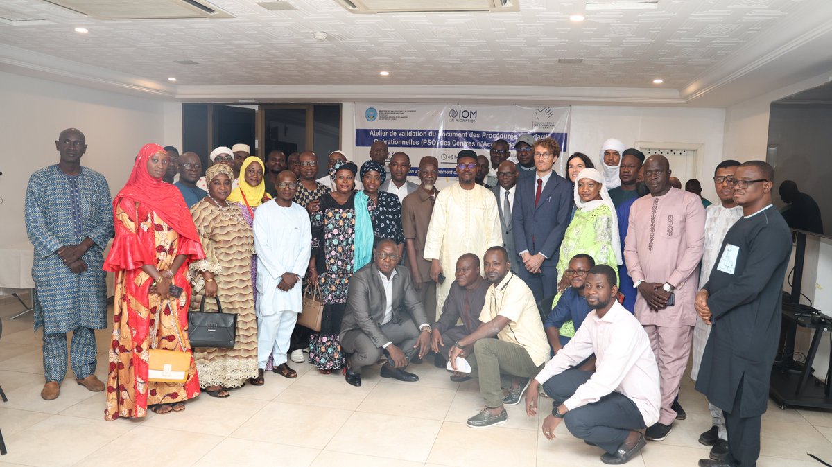 Participation de l’OIM à l’atelier de validation des POS des centres d’accueil des migrants au Mali, organisé par le @MMEIA_Mali. 
Objectif: renforcer la protection, la confidentialité et le respect du principe du “ne pas nuire” pour tous les migrants.