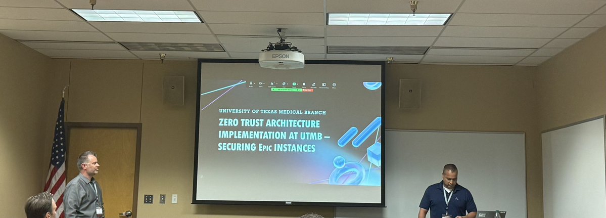 ColorTokensInc's tweet image. Celebrating an inspiring moment as #UTMB shared their deployment journey at #UTInfosec Austin, spotlighting our collaboration and innovation across all 14 UT System institutions!
#BeBreachReady with #ColorTokens.
#Cybersecurity #microsegmentation #healthcaresecurity #zerotrust