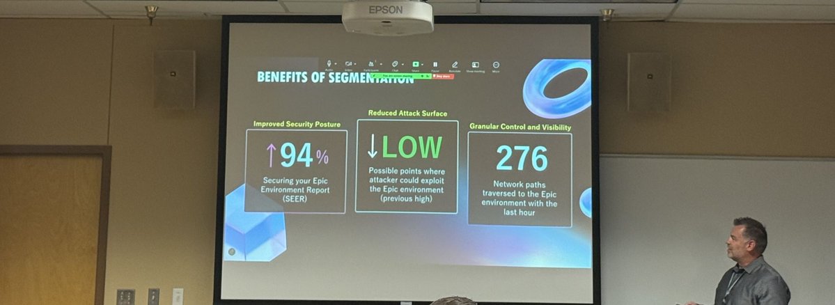 ColorTokensInc's tweet image. Celebrating an inspiring moment as #UTMB shared their deployment journey at #UTInfosec Austin, spotlighting our collaboration and innovation across all 14 UT System institutions!
#BeBreachReady with #ColorTokens.
#Cybersecurity #microsegmentation #healthcaresecurity #zerotrust