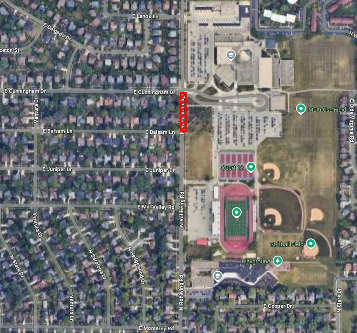 ALERT: Public Works needs to perform an emergency utility repair on Rohlwing. Northbound lane of Rohlwing between Cunningham &amp; Balsam is closed. Traffic maintained in the southbound lane. Work will take a few hours. No detour route posted. Consider an alternate route.