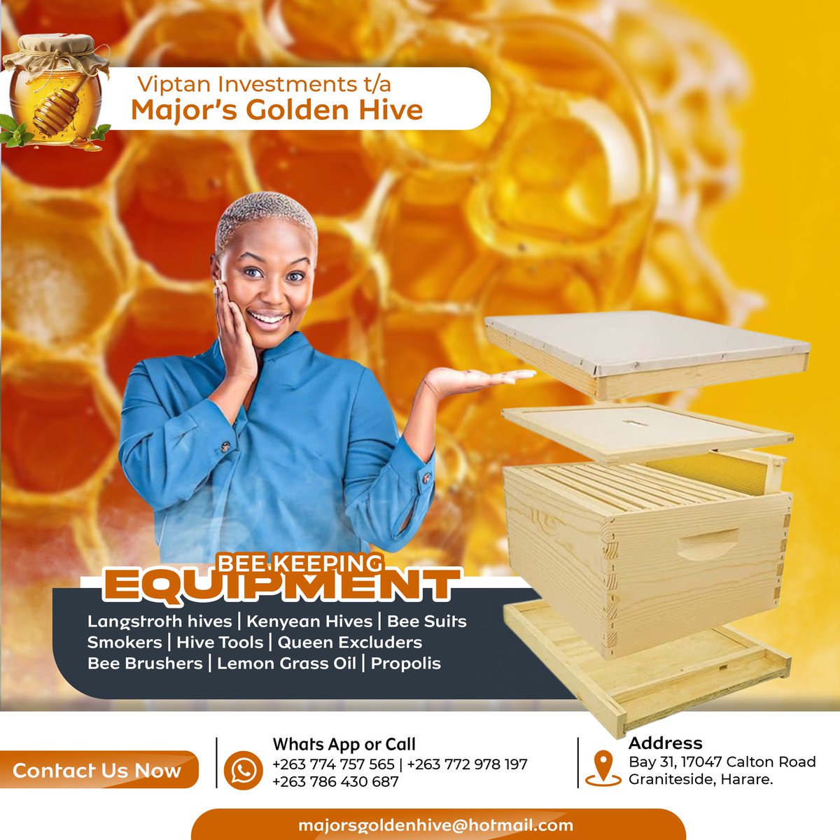 Majorsgoldenhiv's tweet image. "Bee prepared with the right equipment! 🐝💡🔥
Langstroth hives
Order now and get started with beekeeping! 🌟💥

#Beekeeping #BeeEquipment #HoneyProduction #BeeSuits #HiveTools #BeekeepingSupplies #NaturalBeekeeping #BeeHealth #BeeProducts"