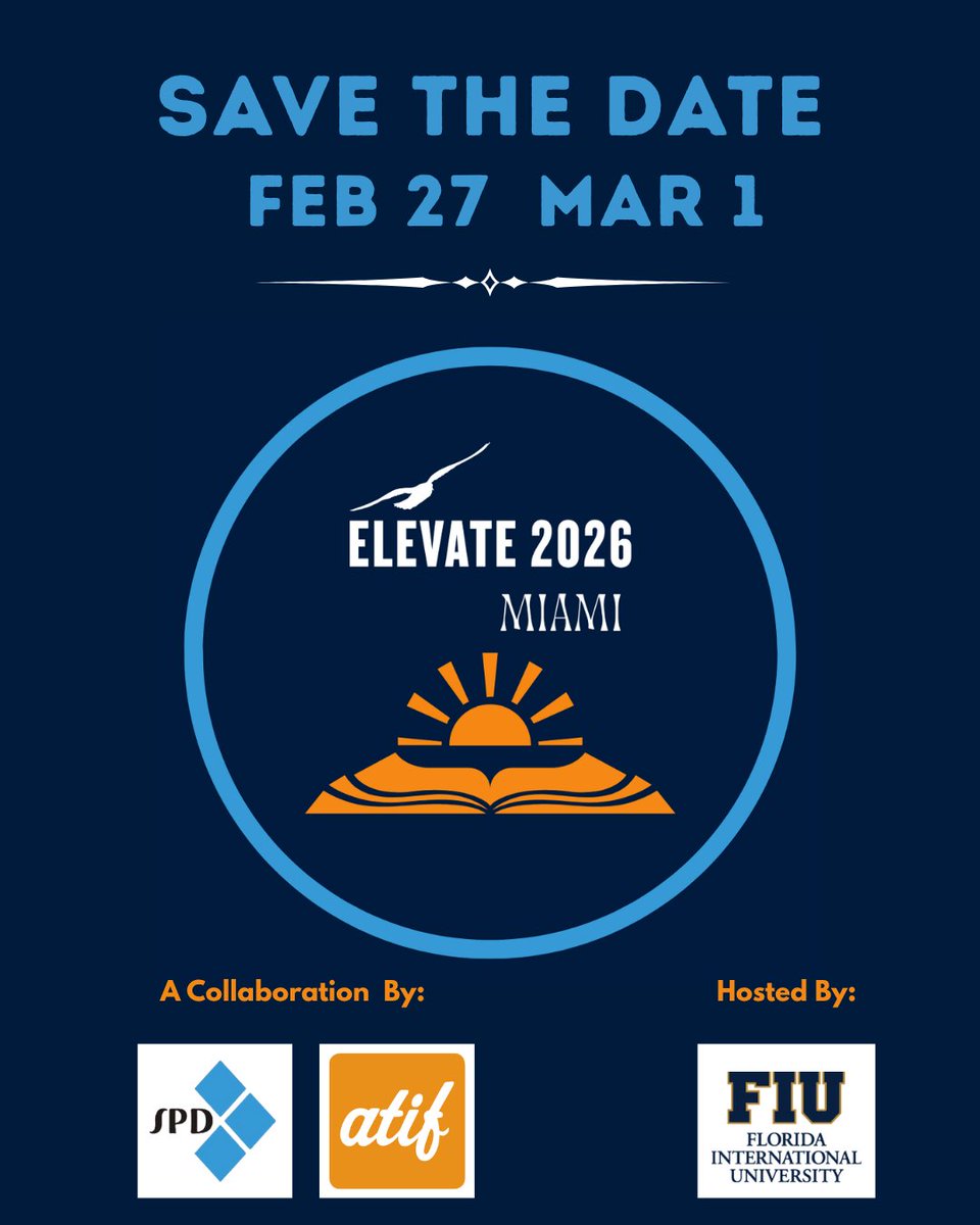 ATASpanishDiv's tweet photo. 📢 Save the Date!
✨ Elévate 2026
📅 Feb 27–Mar 1, 2026
📍 FIU – Miami, FL
A 3-day conference by SPD, ATIF, and FIU, spotlighting innovation &amp; growth in T&amp;I.
🎤 Keynote: @XoseCastro
📲 CFP coming soon — sign up for updates!
#Elevate2026 #Translation #Interpreting #ATA #SPD #ATIF https://t.co/y0LGajir28