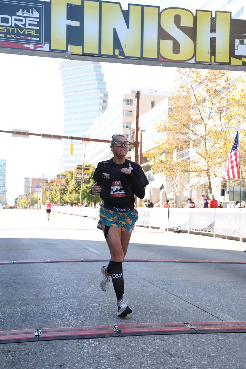 Race pics were posted from the Baltimore Marathon. ❤️💛🖤 This is just a reminder that you can do hard things! #marathonmonday #baltimorerunningfestival #baltimoremarathon
