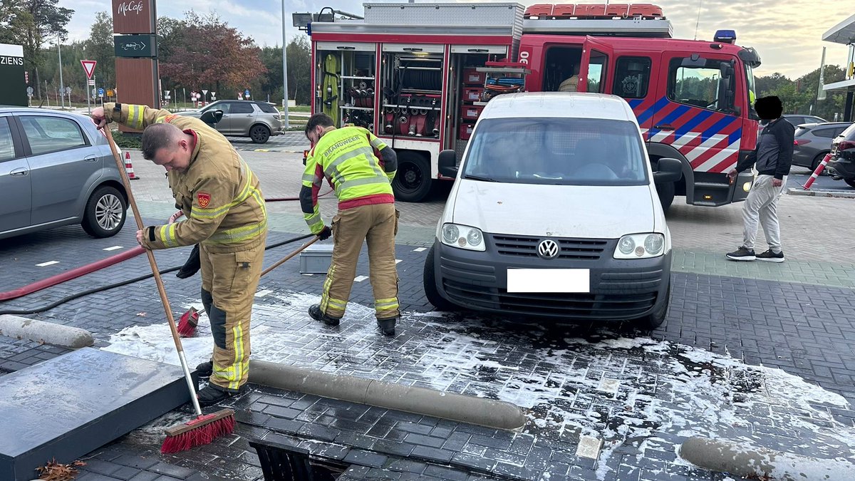 Brandstoflekkage bij McDonald's in Eibergen
