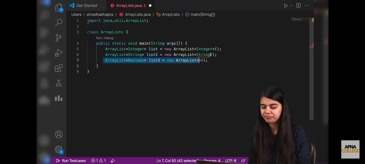 pranjall21's tweet image. #Day26 of learning Java with @ShradhaKhapra_
@ApnacollegeX 
Today I explored ArrayList — a dynamic array that grows as needed.
Loved how it simplifies working with collections compared to regular arrays! 
#Java #CodingJourney #100DaysOfCode #buildinginpublic