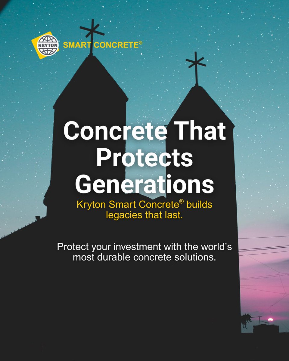 At Kryton, we believe infrastructure shouldn’t just last — it should endure

Our Smart Concrete® solutions like KIM® and Hard-Cem® are built into the mix to deliver decades of waterproofing and durability — no membranes, no rework, just lasting performance
hubs.ly/Q03PptLW0
