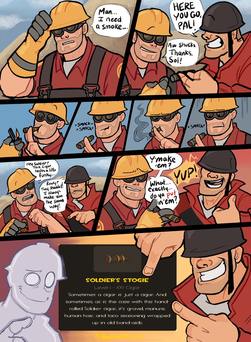 BogMonsterisle's tweet image. He’ll live. #tf2 #tf2fanart #TeamFortress2