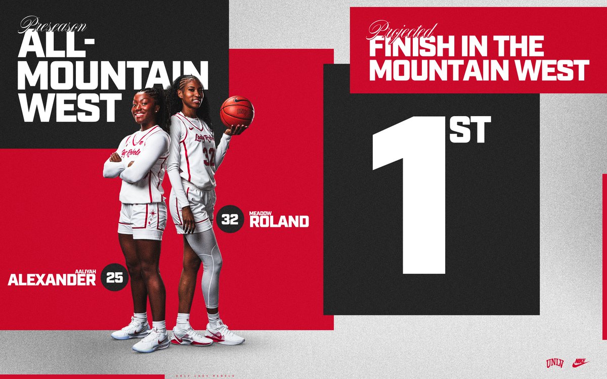 UNLVLadyRebels's tweet image. Predicted No. 1 👀 with two named to the Preseason All-MW squad‼️

🗒️: tinyurl.com/zbpy5ata