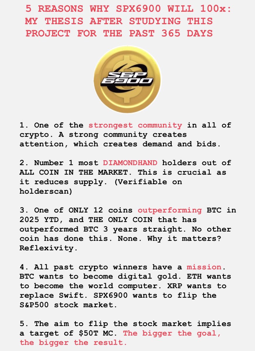 dhartawijayaw28's tweet photo. SPX6900 is going to 100x and this is why. 

Share this to everyone. 

@MustStopMurad @maddox00000 @sebstrail @brianbasedd @GhostOfTanzCho @CountryBitcoin @Matthew_C_Beck @MikeFlipthe500 @munchies1337 https://t.co/7qbQdZLNRv