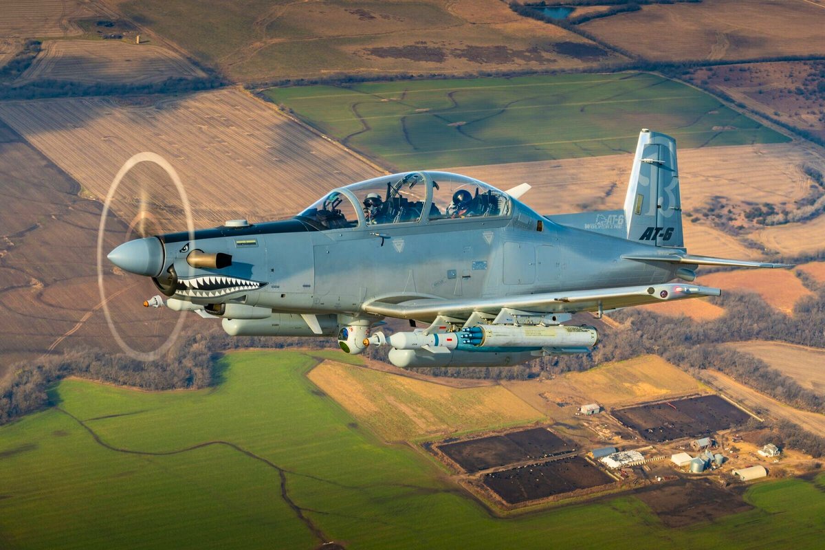 The <a href="/Beechcraft/">Beechcraft</a> AT-6 Wolverine offers unparalleled versatility with more than 66 standard and non-standard asymmetric load configurations. Boasting the most adaptable mission readiness in its class, it’s ready for any challenge.

#beechcraft #wolverinewednesday #milaviation